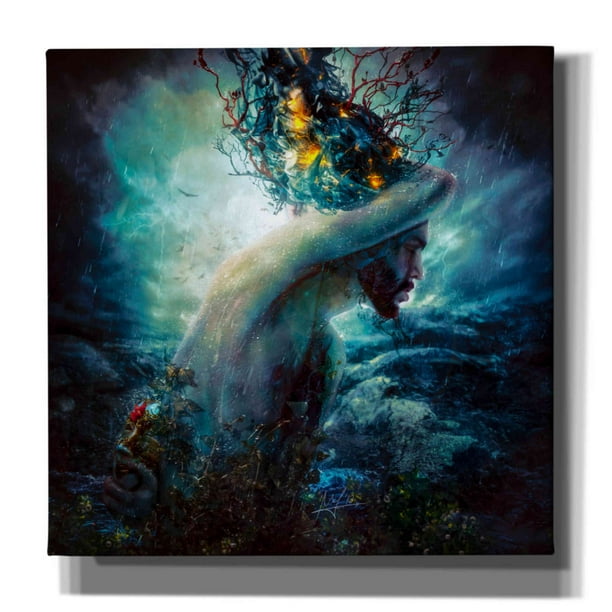 26 x 26 Blue Cortesi HomeCharade by Mario Sanchez Nevado Giclee ...